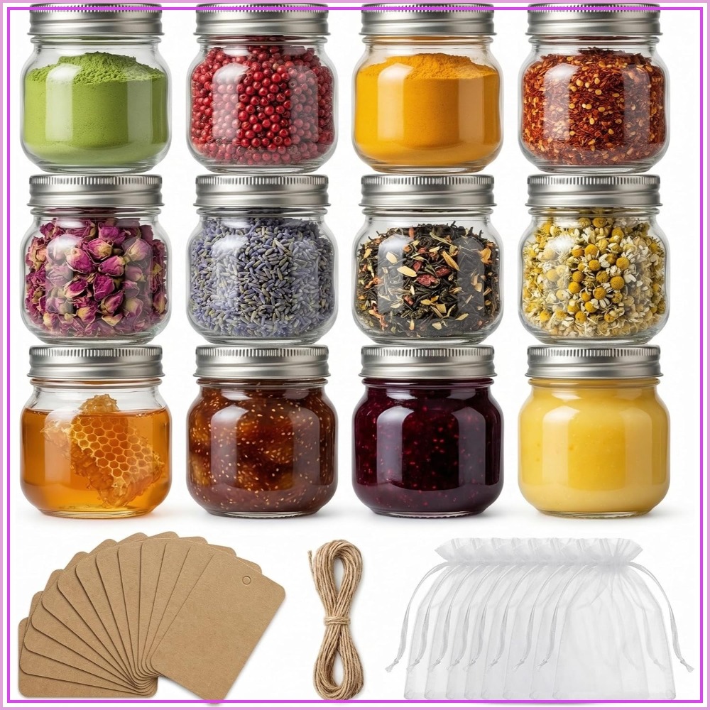 Mason Jar 8Oz - 12-Pack Stoples Mason 8 oz dengan