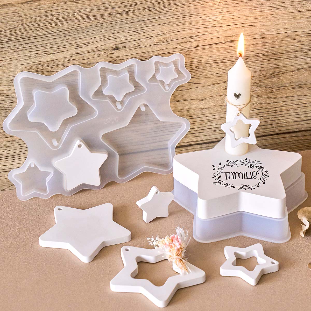 Candle Quotes - Cetakan Silikon Lilin Bentuk Bintang Lima