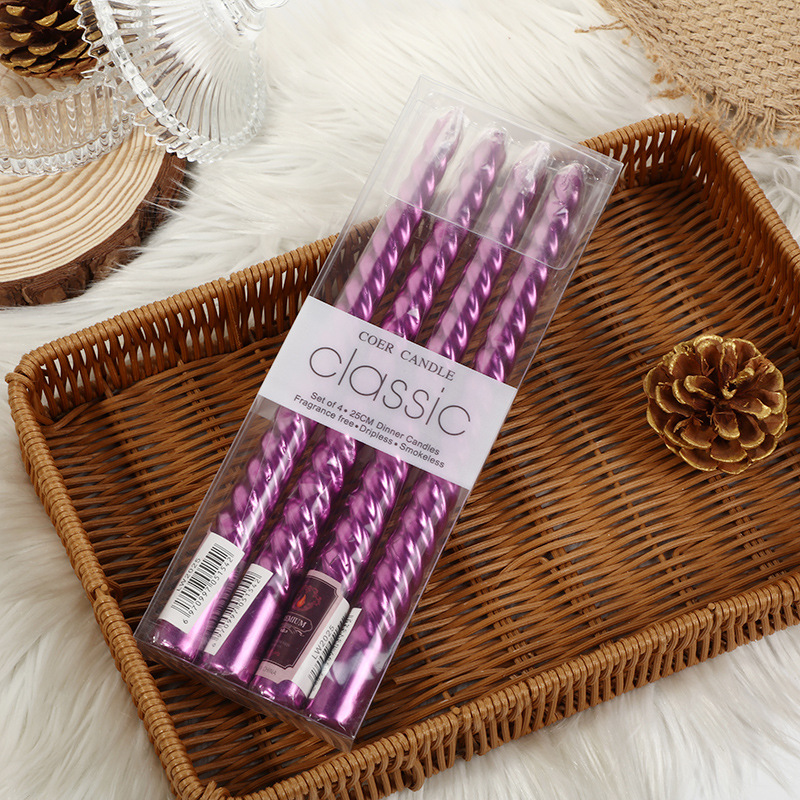 4pcs Lilin Lilin Panjang Berga - Candle Quotes ulasan dan harga