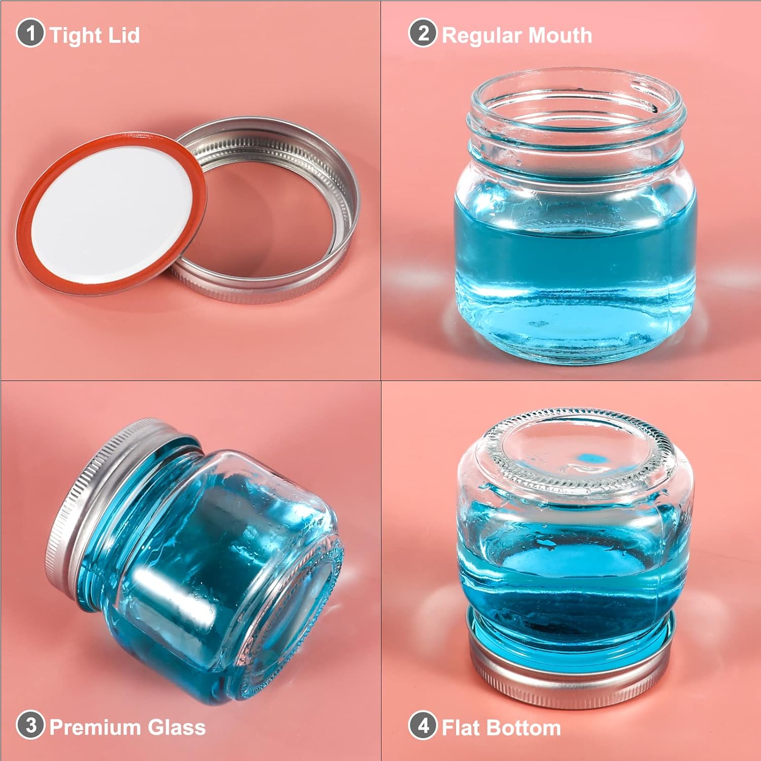 Stoples Mason 8oz stoples kaca - Mason Jar 8Oz ulasan dan harga