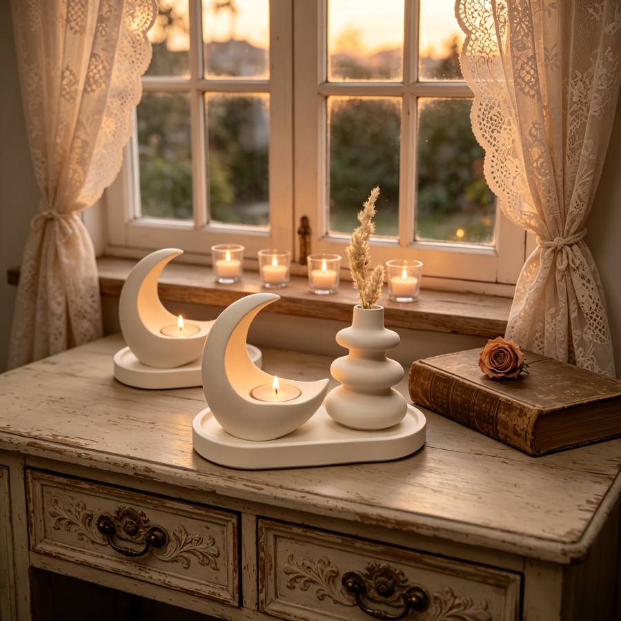 4pcs Set Termasuk Lilin Bulan, - Candle Quotes ulasan dan harga