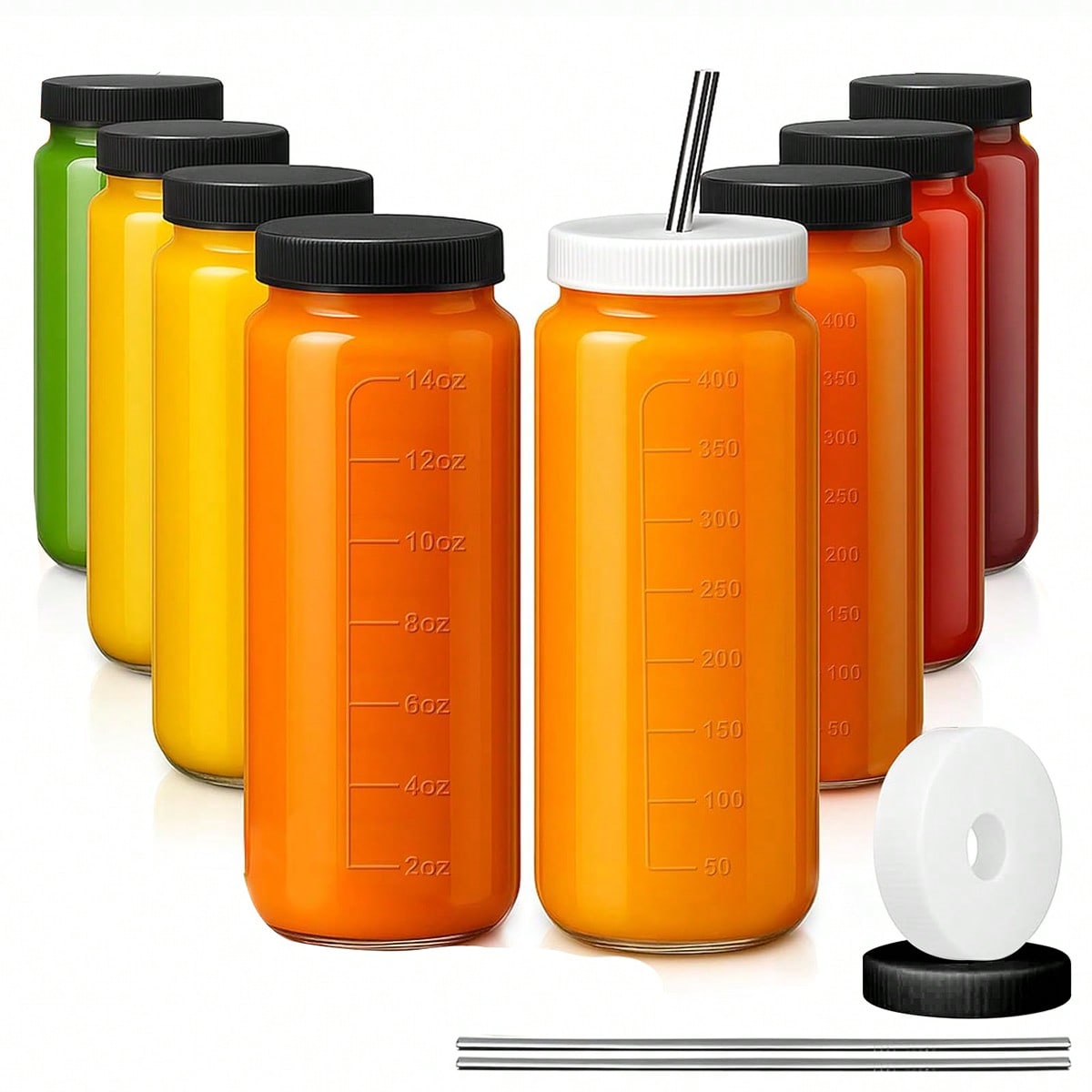 8 Botol Jus Kaca Modern, Stopl - Mason Jar 8Oz ulasan dan harga